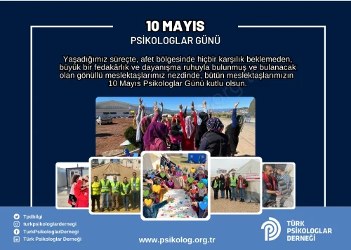 10 Mayıs Psikologlar Günümüz Kutlu Olsun