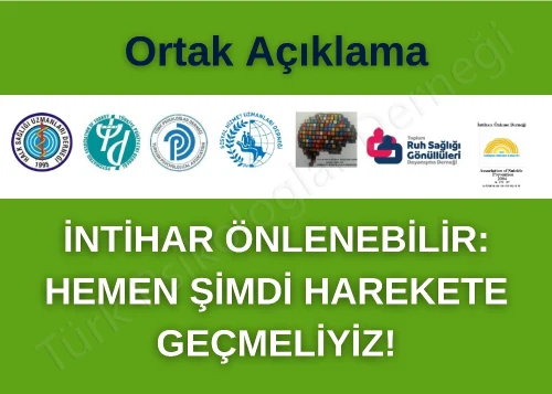 İNTİHAR ÖNLENEBİLİR Ortak Açıklamamız